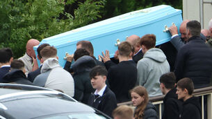 <p>The funeral of 17-year old Bryan Lowe, who was knocked down by a car and dragged under the vehicle. Picture: Brendan Gleeson</p> <p>The funeral of 17-year old Bryan Lowe, who was knocked down by a car and dragged under the vehicle. Picture: Brendan Gleeson</p>