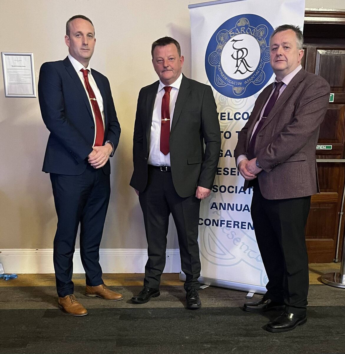 Garda Representative Association delegates Paul Breen (Cork West), Pádraig Harrington (Cork City), and John Parker (Cork North). File picture: Donal O'Keeffe
