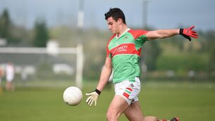 <p>Clonakilty's Thomas Clancy in action against Newcestown back in 2015. Pic; Larry Cummins.</p>