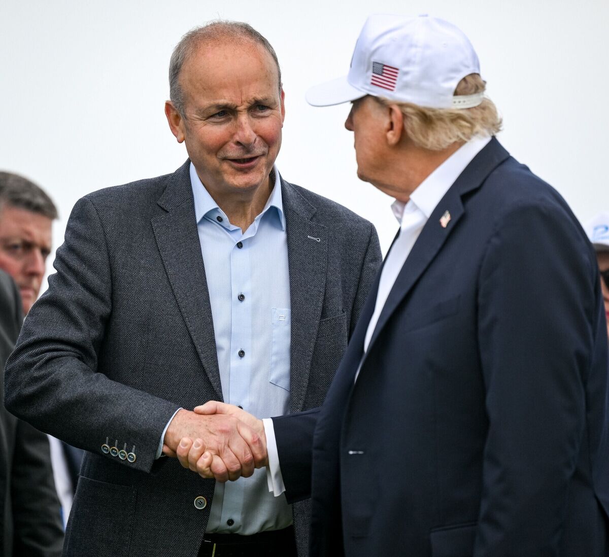 Micheál Martin with Donald Trump at the Irish Open. Picture: Brendan Moran/Sportsfile