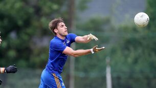 <p> Ian Maguire in action for St.Finbarrs. Pic: Jim Coughlan.</p>