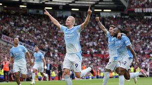 <p>Pro Ref has made contact with Manchester United to acknowledge an “error of judgment” relating to Erling Haaland’s winning goal in the Manchester derby. Pic: Peter Byrne/PA Wire.</p>