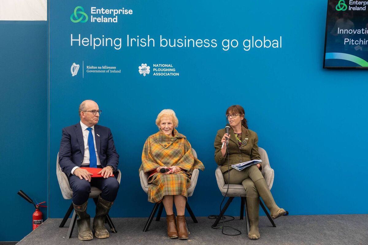 Enterprise Ireland's chair, Jim Woulfe, with NPA managing director, Anna May McHugh, and Jenny Melia, CEO of Enterprise Ireland, who will be engaging with visitors to the Innovation Arena at this year's National Ploughing Championships. Enterprise Ireland's chair, Jim Woulfe, with NPA managing director, Anna May McHugh, and Jenny Melia, CEO of Enterprise Ireland, who will be engaging with visitors to the Innovation Arena at this year's National Ploughing Championships.