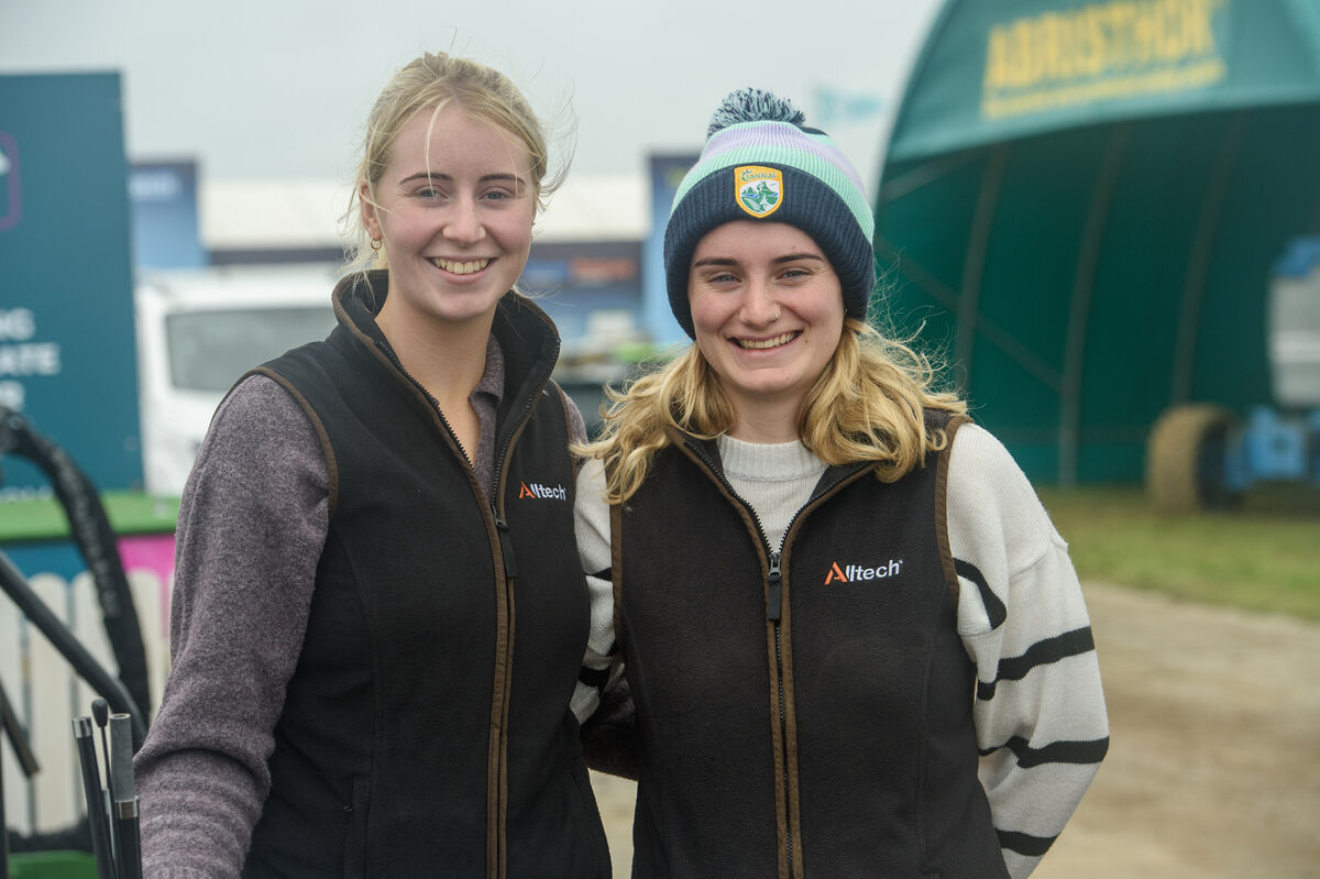 Sarah Lyster and Niamh Rice at the Alltech Keenan stand at the 2025 National Ploughing Championships. Picture: Dan Linehan Sarah Lyster and Niamh Rice at the Alltech Keenan stand at the 2025 National Ploughing Championships. Picture: Dan Linehan