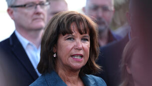 <p>Sinn Fein leader Mary Lou McDonald: 'We live in very historic times, and for Ireland, all of this is consequential and goes to my point again, that leadership, political leadership, community leadership, business leadership in Ireland now needs to pay attention to what's actually happening, and anybody with their head buried in the sand needs to emerge from that state and look at the political horizon.'</p> <p>Sinn Fein leader Mary Lou McDonald: 'We live in very historic times, and for Ireland, all of this is consequential and goes to my point again, that leadership, political leadership, community leadership, business leadership in Ireland now needs to pay attention to what's actually happening, and anybody with their head buried in the sand needs to emerge from that state and look at the political horizon.'</p>