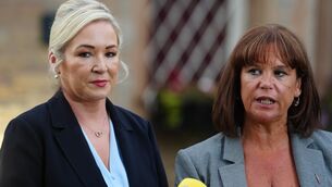 <p>First Minister Michelle O'Neill (left) and Sinn Féin leader Mary Lou McDonald attended a meeting in Wales today where a memorandum of understanding was signed by the first ministers of Northern Ireland, Wales and Scotland aimed at putting pressure on Downing Street to hold referendums on independence. File photo: Brian Lawless/PA Wire</p> <p>First Minister Michelle O'Neill (left) and Sinn Féin leader Mary Lou McDonald attended a meeting in Wales today where a memorandum of understanding was signed by the first ministers of Northern Ireland, Wales and Scotland aimed at putting pressure on Downing Street to hold referendums on independence. File photo: Brian Lawless/PA Wire</p>