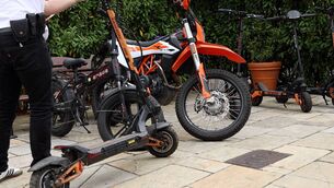 <p>Scrambler bikes, e-scooters, and e-bikes seized by gardaí during Operation Meacán in July. Picture: An Garda Síochána</p> <p>Scrambler bikes, e-scooters, and e-bikes seized by gardaí during Operation Meacán in July. Picture: An Garda Síochána</p>