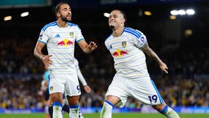 <p>Noah Okafor scored Leeds' fourth goal against Newcastle. Pic: Annabel Lee-Ellis/PA Wire.</p>