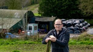 <p>Denis Hickey on his dairy beef farm near Midleton in Co Cork. Picture Chani Anderson</p>