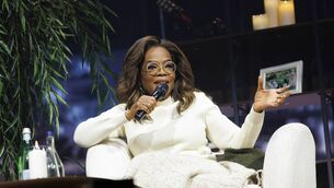 <p>Oprah Winfrey on stage in Dublin during her first live appearance in Ireland, as part of Up Close With Oprah Winfrey. Picture: Conor McCabe Photography</p>