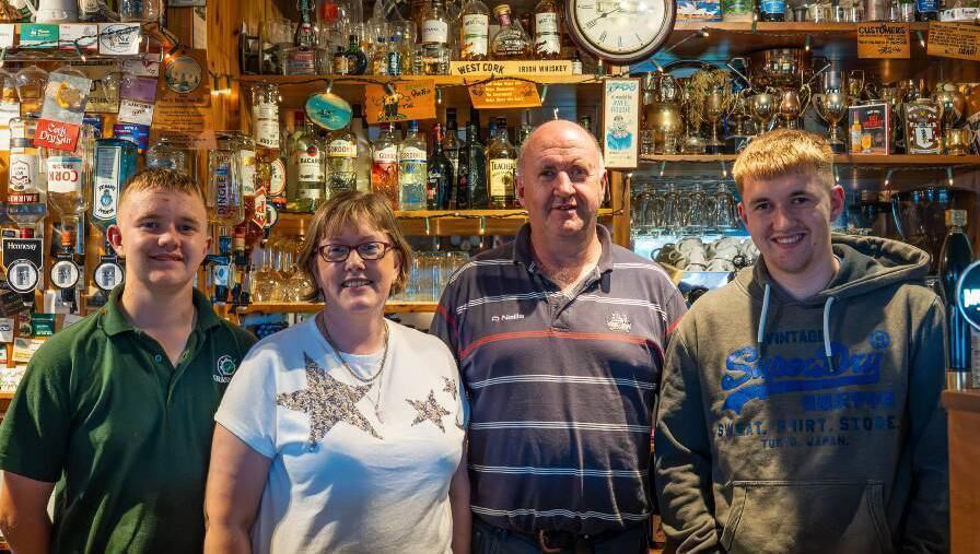 (Left to right) The generations of O'Donovan publicans of Fisher’s Cross in Castlefreke, Cathal, Marie, Dennis and Mark O'Donovan. Picture: Noel Sweeney (Left to right) The generations of O'Donovan publicans of Fisher’s Cross in Castlefreke, Cathal, Marie, Dennis and Mark O'Donovan. Picture: Noel Sweeney