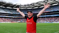 2026 Glen Dimplex All-Ireland Senior Camogie Championship Final Cork vs Galway Ger Manley celebrates winning the match n9/8/2026