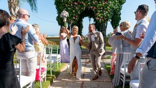 <p>Actor George McMahon and his wife Rachel Smyth on their wedding day in Spain. Picture: Dougie Farrelly.</p> <p>Actor George McMahon and his wife Rachel Smyth on their wedding day in Spain. Picture: Dougie Farrelly.</p>