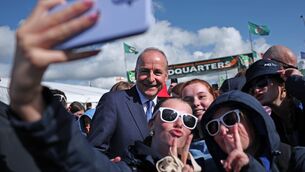 <p>Taoiseach Micheal Martin has a selfie taken as he attends the National Ploughing Championships at Tullamore, Co Offaly. Picture: Clodagh Kilcoyne/PA Wire</p> <p>Taoiseach Micheal Martin has a selfie taken as he attends the National Ploughing Championships at Tullamore, Co Offaly. Picture: Clodagh Kilcoyne/PA Wire</p>