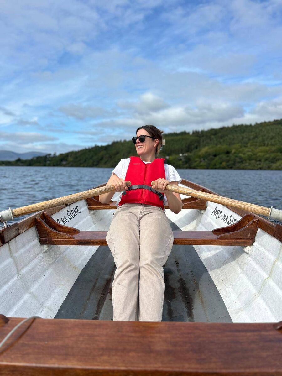 Deanna O'Connor, who took the boat out on Caragh Lake during his visit to Ard na Sidhe country house in Kerry. Deanna O'Connor, who took the boat out on Caragh Lake during his visit to Ard na Sidhe country house in Kerry.