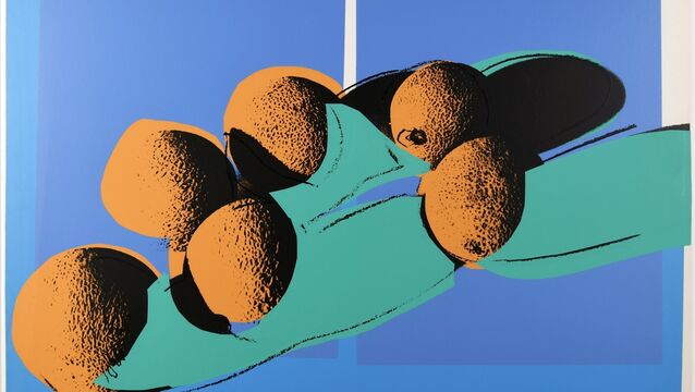 <p>'Space Fruit: Cantaloupes I' by Andy Warhol at Gormleys.</p>