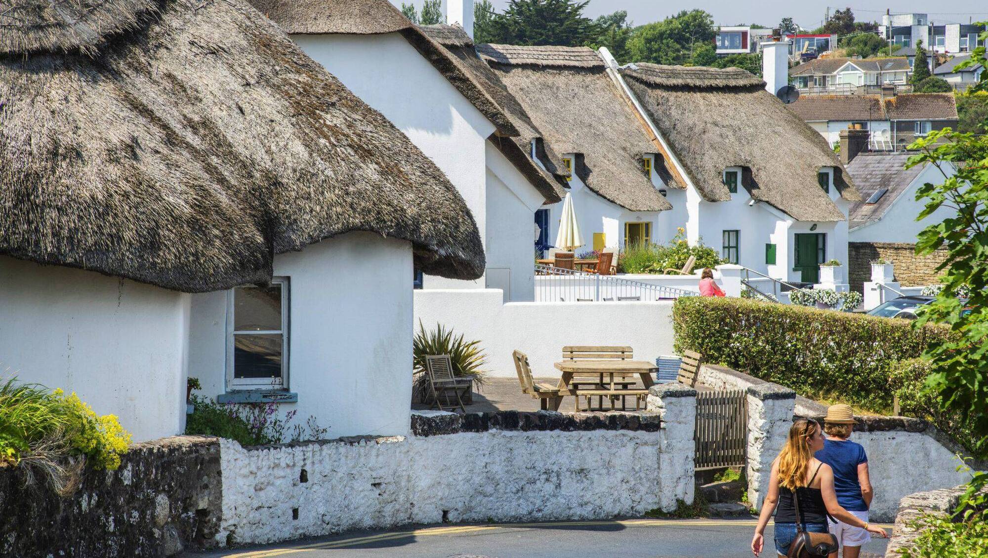 Dunmore East, Waterford, with its beautiful thatched cottages, secluded coves and welcoming food spots. 