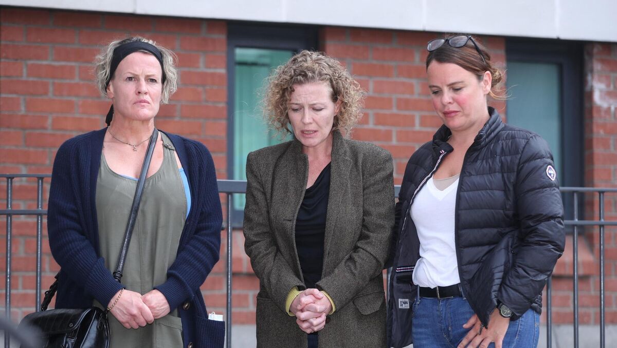 Fiona Donohoe, centre, and her sisters joined the first police press conference held after Noah went missing in June 2020 (PA) Fiona Donohoe, centre, and her sisters joined the first police press conference held after Noah went missing in June 2020 (PA)