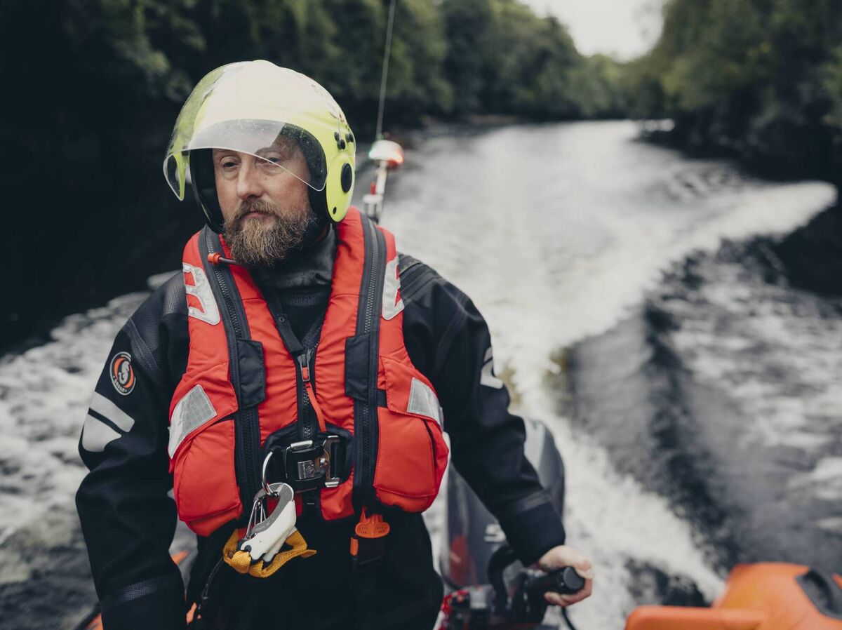 Thomas Cusack on one of Limerick Marine Search and Rescue boats Thomas Cusack on one of Limerick Marine Search and Rescue boats