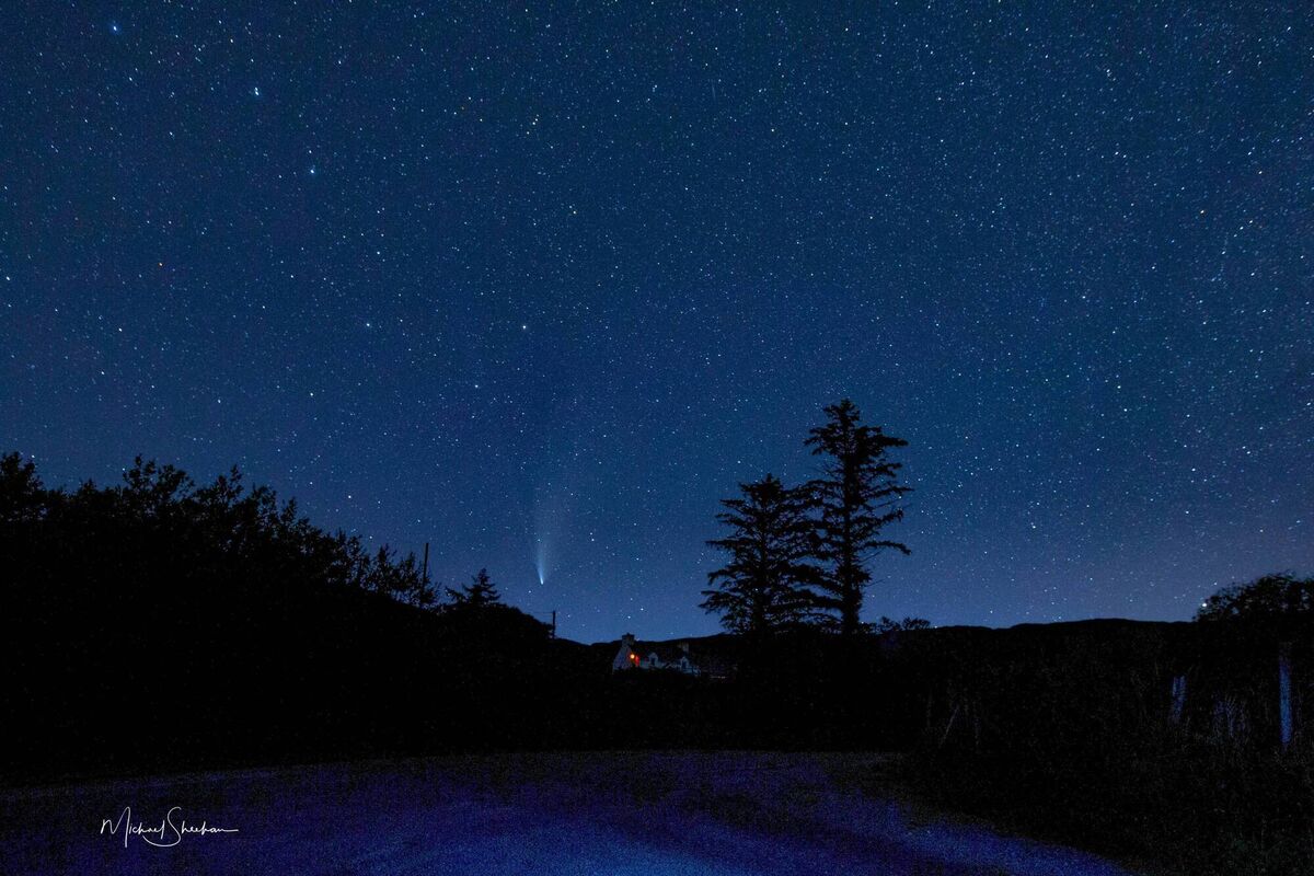 A comet soaring across the Kerry International Dark-Sky Reserve. Picture: Michael Sheehan A comet soaring across the Kerry International Dark-Sky Reserve. Picture: Michael Sheehan