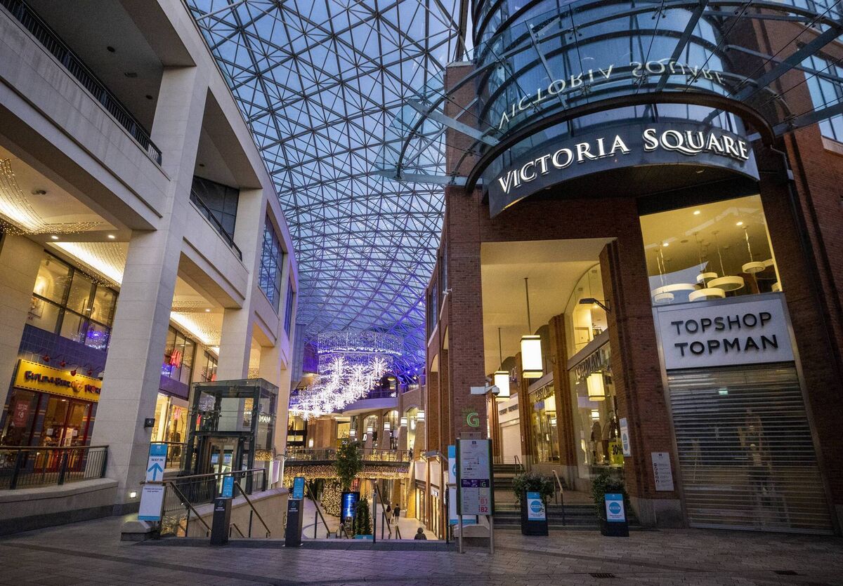 Victoria Square in Belfast, one of many popular shopping attractions in Northern Ireland. Victoria Square in Belfast, one of many popular shopping attractions in Northern Ireland.