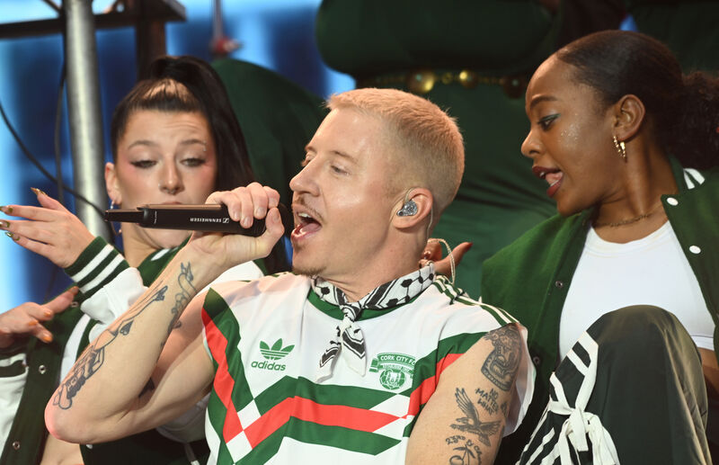 Three opening acts and Ed Sheeran’s own backing band have pulled out of his world tour after rapper Macklemore (pictured) was removed from remaining dates over comments he made about Gaza.Picture: Larry Cummins Three opening acts and Ed Sheeran’s own backing band have pulled out of his world tour after rapper Macklemore (pictured) was removed from remaining dates over comments he made about Gaza.Picture: Larry Cummins