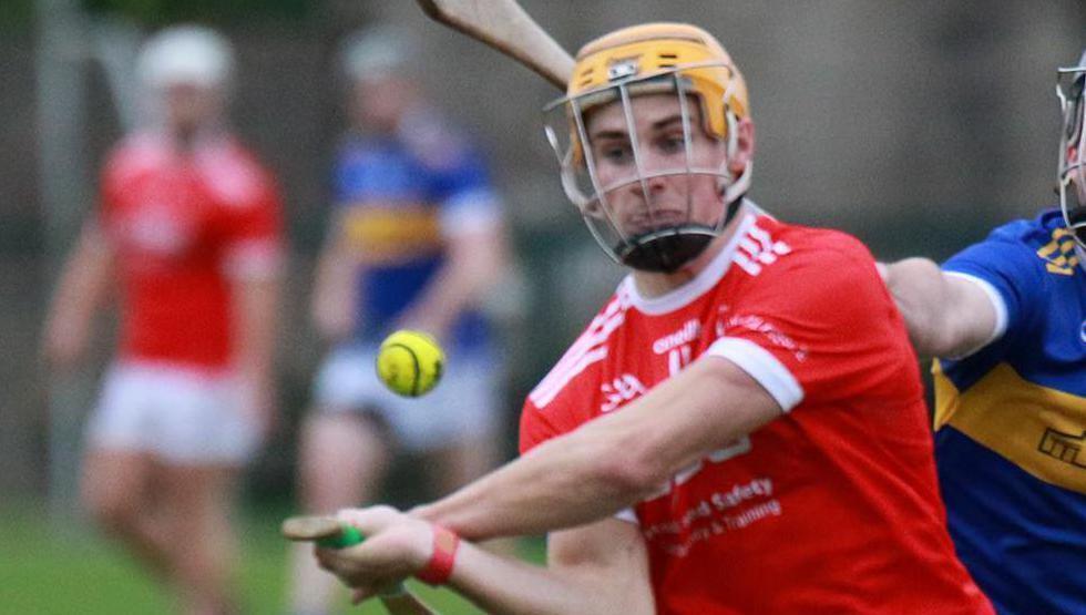 Adam English of Doon clearing his lines. Pic: Brendan Gleeson