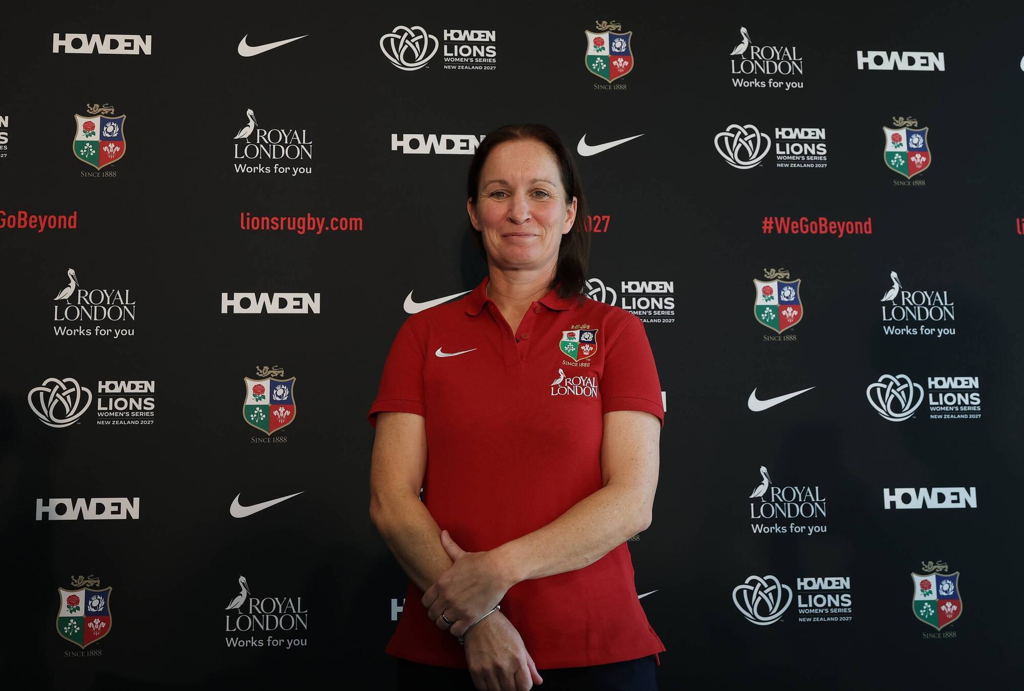 Jo Yapp, British & Irish Lions Women’s Head Coach, poses for a photograph during a British & Irish Lions Media Conference at Royal London HQ on June 09, 2026 in London, England. (Photo by Andrew Redington/Getty Images)