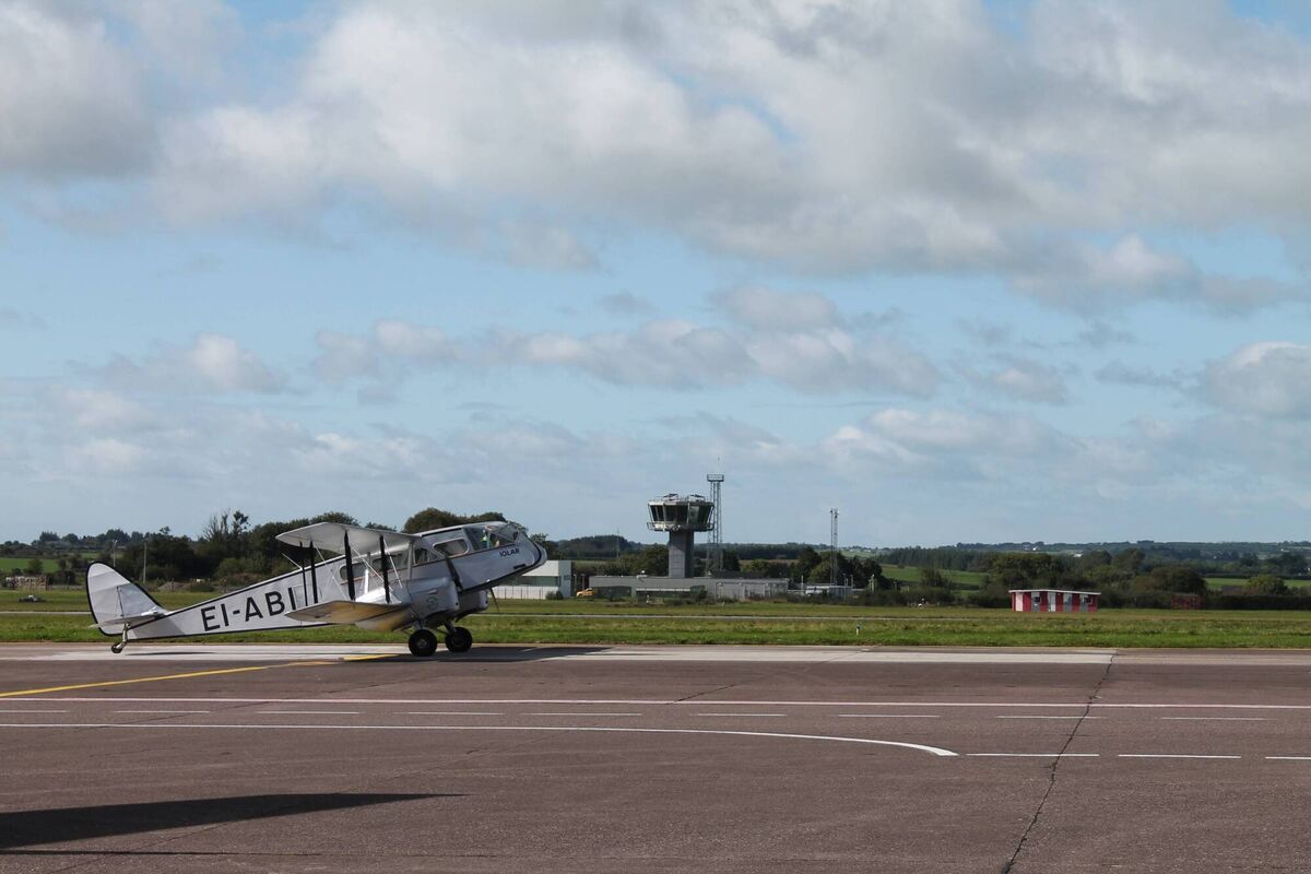 The aircraft is an exact replica of Aer Lingus’ first aircraft, which flew the airline’s first route from Baldonnel in Dublin to Bristol’s Whitchurch Airport in May 1936. Picture: Cork Airport