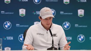 <p>Matt Fitzpatrick of England speaks to the media during a press conference prior to the BMW PGA Championship at Wentworth Golf Club on September 16, 2026 in Virginia Water, England. (Photo by Warren Little/Getty Images)</p>