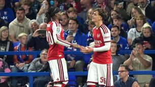 <p>Arsenal's Max Dowman (right) celebrates scoring their side's first goal of the game during the Carabao Cup Third Round match at Portman Road, Ipswich. Picture: Joe Giddens/PA Wire. </p> <p>Arsenal's Max Dowman (right) celebrates scoring their side's first goal of the game during the Carabao Cup Third Round match at Portman Road, Ipswich. Picture: Joe Giddens/PA Wire. </p>