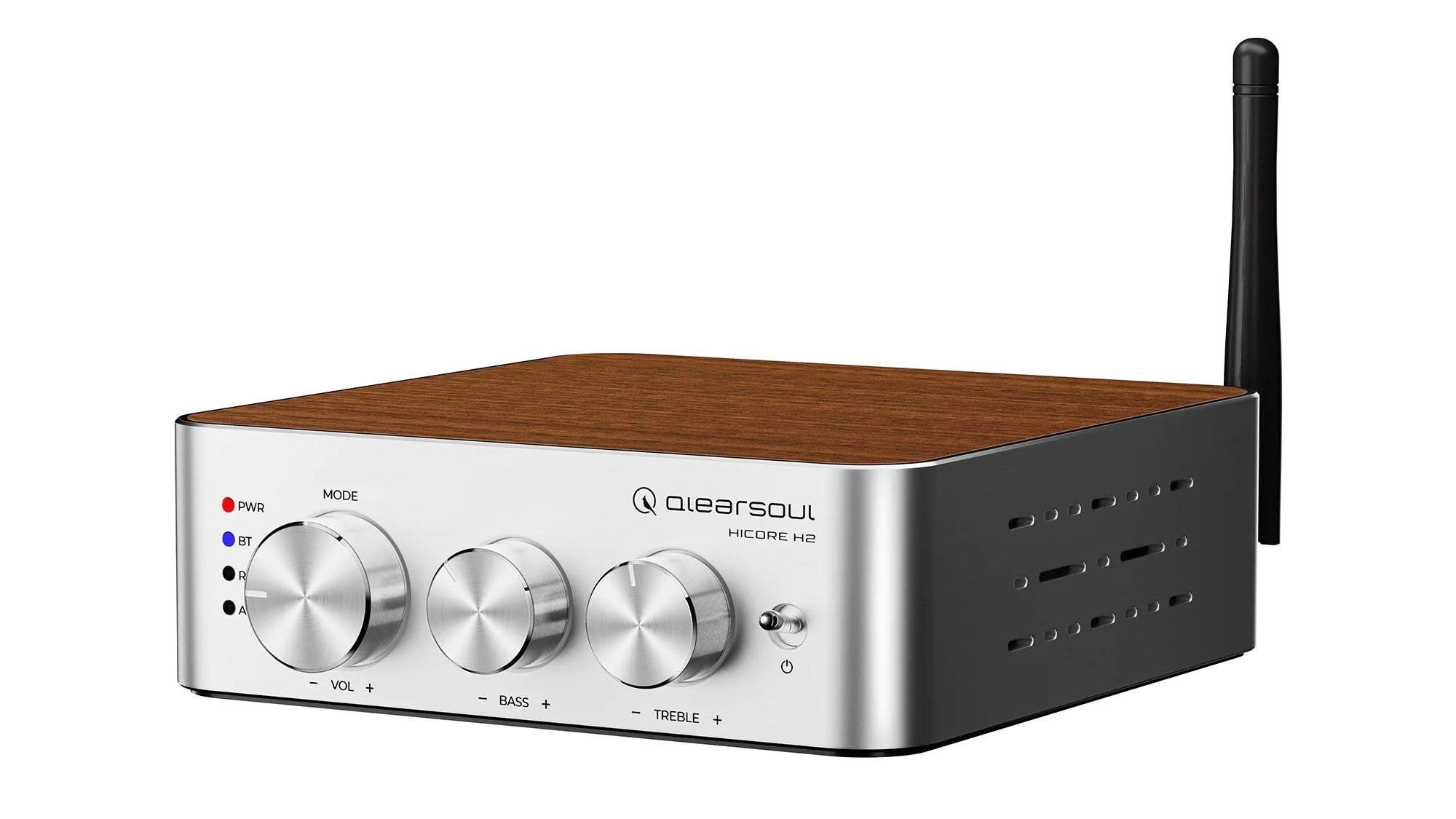 The Qlearsoul HiCore H2 features a premium CNC aluminum chassis with a stylish brush-metal faceplate. Picture: Qlearsoul