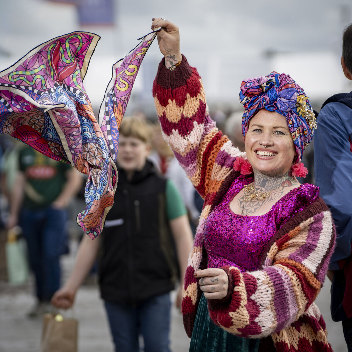 Jerusha Marley, from Donegal, with some of her wearable Art from Ireland. Picture: Don Moloney Jerusha Marley, from Donegal, with some of her wearable Art from Ireland. Picture: Don Moloney