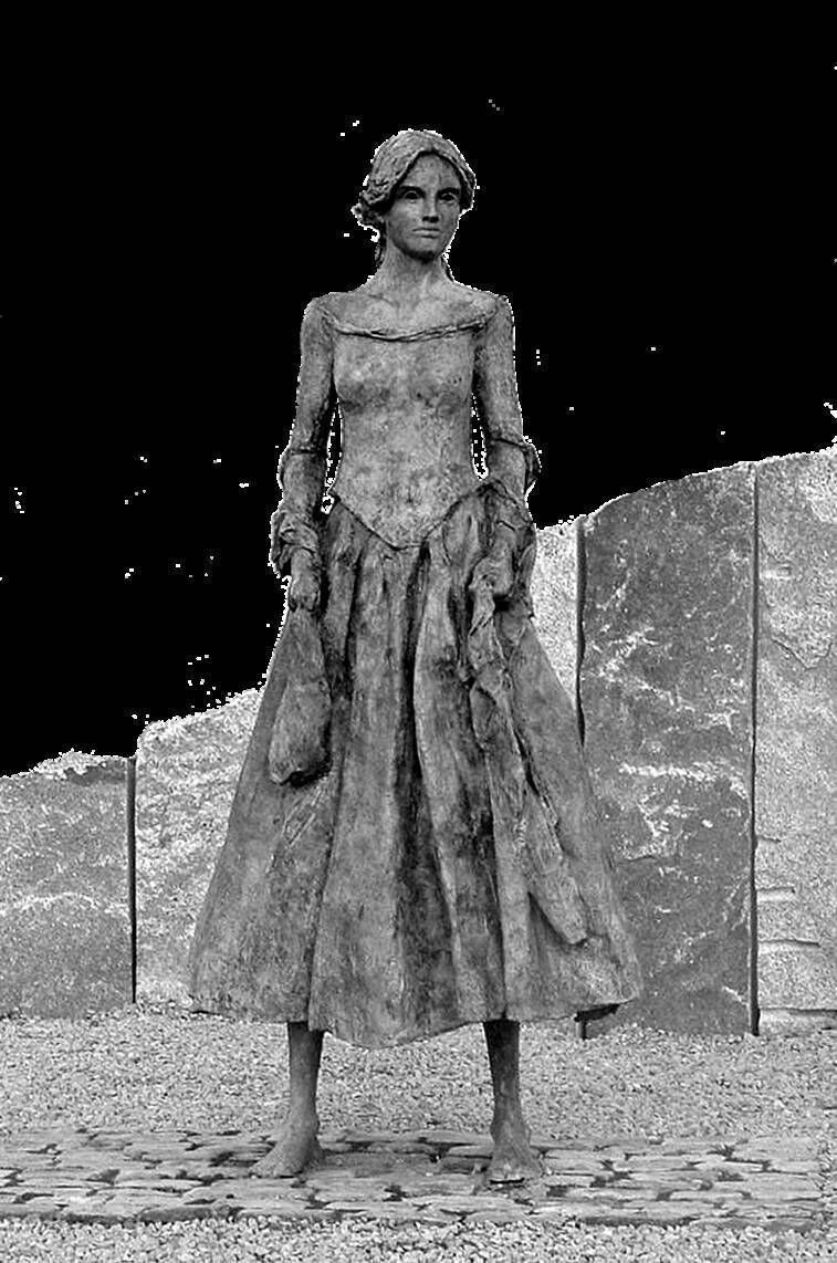 The sculpture of Anne Devlin by Clodagh Emoe unveiled in Rathfarnham village in Dublin in 2004. The sculpture of Anne Devlin by Clodagh Emoe unveiled in Rathfarnham village in Dublin in 2004.