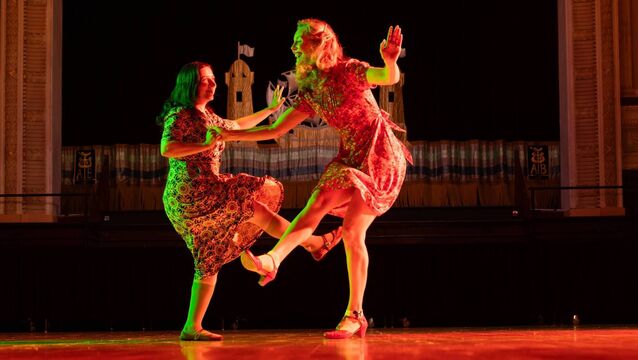 <p>Local swing dancers Rosie Roccaforte and Clodagh Hurley at the launch of Culture Night in Cork City, looking forward to attending The Devil’s in the Dance Hall at City Hall on Friday, September 18. Picture:  Darragh Kane</p>