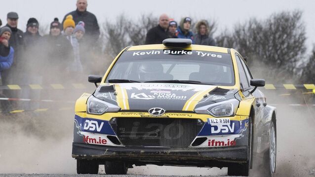 <p>Monaghan's Josh Moffett will continue to use his Hyundai i20 Rally5 in the Irish Forest Rally Championship series. Picture: Martin Walsh. </p>