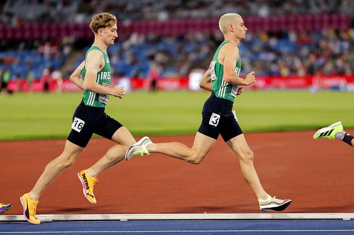 Ireland’s Nick Griggs and Darragh McElhinney. Picture: INPHO/Morgan Treacy