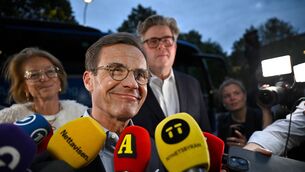 Ulf Kristersson has said he will quit as Sweden’s prime minister (Christine Olsson/TT News Agency via AP)