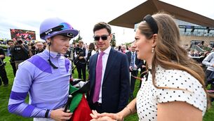 <p>Comanche Brave and Billy Loughnane won the Group 1 BAR 1 Betting Flying Five Stakes for Donnacha O'Brien and Rachel Hickey, earlier this week. Picture: Healy Racing</p> <p>Comanche Brave and Billy Loughnane won the Group 1 BAR 1 Betting Flying Five Stakes for Donnacha O'Brien and Rachel Hickey, earlier this week. Picture: Healy Racing</p>