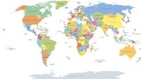 World single states political map