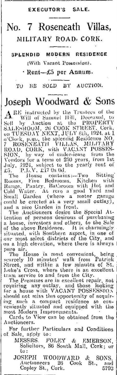 The Cork Examiner July 5, 1924 The Cork Examiner July 5, 1924