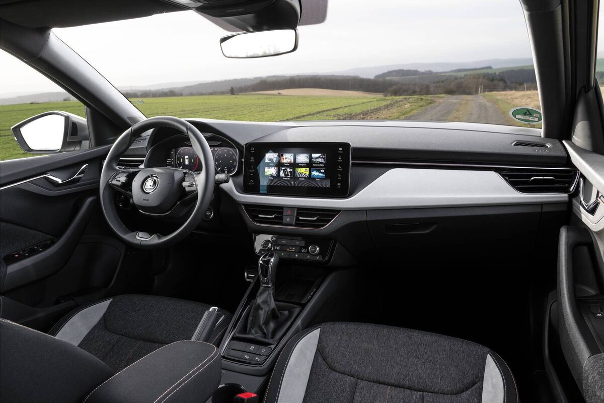 The infotainment screen on the Skoda Scala is small enough at 9.2”, but the digital instrumentation makes for an Audi-esque ‘virtual cockpit’ which certainly makes things feel more upmarket The infotainment screen on the Skoda Scala is small enough at 9.2”, but the digital instrumentation makes for an Audi-esque ‘virtual cockpit’ which certainly makes things feel more upmarket