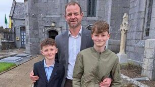 <p>Craig Coady with his sons Paudie and Rory. Rory died from Friedreich's ataxia last year. Craig said 'people are getting anxious' about the timeline for their treatment.</p>