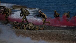 Military service members from Egypt take part in the exercise on Crete (Thanassis Stavrakis/AP) Military service members from Egypt take part in the exercise on Crete (Thanassis Stavrakis/AP)