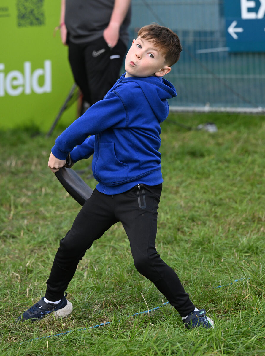 Seven-year-old Ian O'Grady from Mayo puts some welly into his throw at the Portwest Welly Throwing competition in association with Dunlop with proceeds going to the charity SOSad at the Ploughing this week. Picture: Larry Cummins Seven-year-old Ian O'Grady from Mayo puts some welly into his throw at the Portwest Welly Throwing competition in association with Dunlop with proceeds going to the charity SOSad at the Ploughing this week. Picture: Larry Cummins