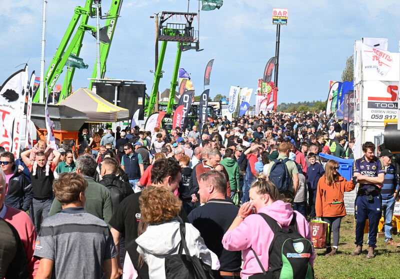  Crowds enjoying the bright sunshine on Tuesday during this year's National Ploughing Championships at Screggan, Tullamore, Co Offaly. Picture: Larry Cummins