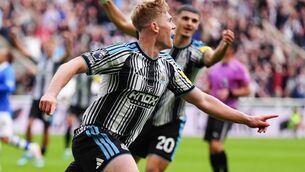 <p>Newcastle United's Lewis Hall celebrates scoring his side's second goal during the Premier League match at St James' Park. Picture: Owen Humphreys/PA Wire </p> <p>Newcastle United's Lewis Hall celebrates scoring his side's second goal during the Premier League match at St James' Park. Picture: Owen Humphreys/PA Wire </p>