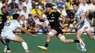 <p> La Rochelle's French flanker Oscar Jégou (C) runs with the ball during the French Top14 rugby union match between Stade Rochelais (La Rochelle) and Racing 92 at The Marcel-Deflandre Stadium in La Rochelle, western France, on September 19, 2026. (Photo by XAVIER LEOTY / AFP via Getty Images)</p> <p> La Rochelle's French flanker Oscar Jégou (C) runs with the ball during the French Top14 rugby union match between Stade Rochelais (La Rochelle) and Racing 92 at The Marcel-Deflandre Stadium in La Rochelle, western France, on September 19, 2026. (Photo by XAVIER LEOTY / AFP via Getty Images)</p>