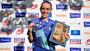 <p>Women's winner Meghan Ryan from Dublin after the 2026 Irish Life Dublin Half Marathon, which took place on Sunday 20th September in Phoenix Park, marking the final event of the 2026 Irish Life Dublin Race Series. Photo by Sam Barnes/Sportsfile</p> <p>Women's winner Meghan Ryan from Dublin after the 2026 Irish Life Dublin Half Marathon, which took place on Sunday 20th September in Phoenix Park, marking the final event of the 2026 Irish Life Dublin Race Series. Photo by Sam Barnes/Sportsfile</p>