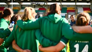<p>Ireland head coach Scott Bemand speaks to players after the WXV Global Series match between Ireland and USA. Pic: Shauna Clinton/Sportsfile</p> <p>Ireland head coach Scott Bemand speaks to players after the WXV Global Series match between Ireland and USA. Pic: Shauna Clinton/Sportsfile</p>